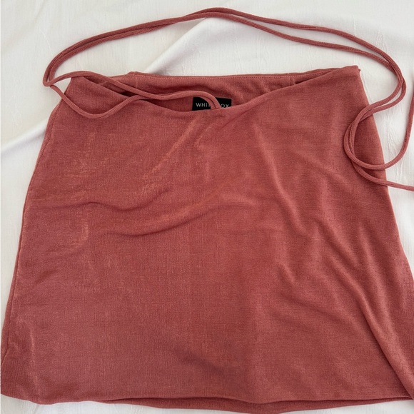 White Fox Boutique Dusty Rose Mini Skirt and top - Picture 3 of 6